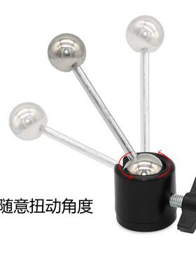 手机直播三脚架摄影配件万向小云台灯架旋转双球头补光灯金属云台