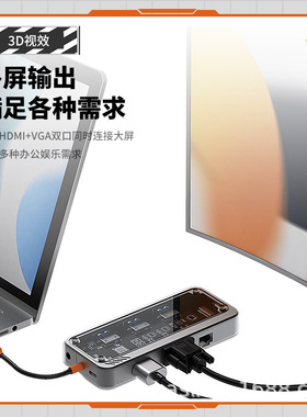 Type-C/USB3.0/RJ45千兆扩展坞