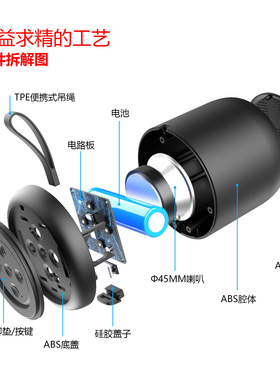 防水IPX4蓝牙TWS低音炮音箱