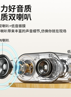 无线蓝牙K歌麦克风一体音箱便携