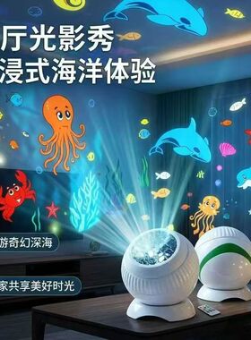 旋转星空投影圣诞氛围灯