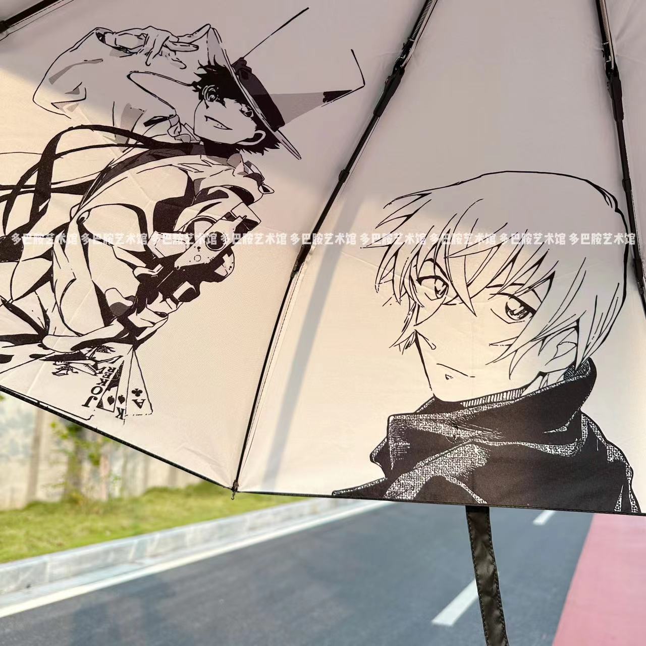 名侦探柯南周边动漫防晒伞怪盗基德痛伞自动晴雨伞学生折叠伞 - 图2