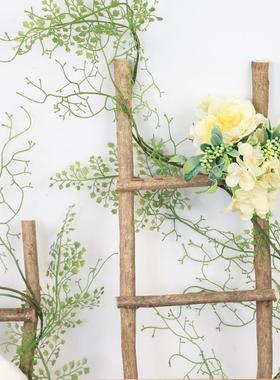 原木梯子装饰摆件实木楼梯户外庭院摆设橱窗拍照道具创意布景树枝