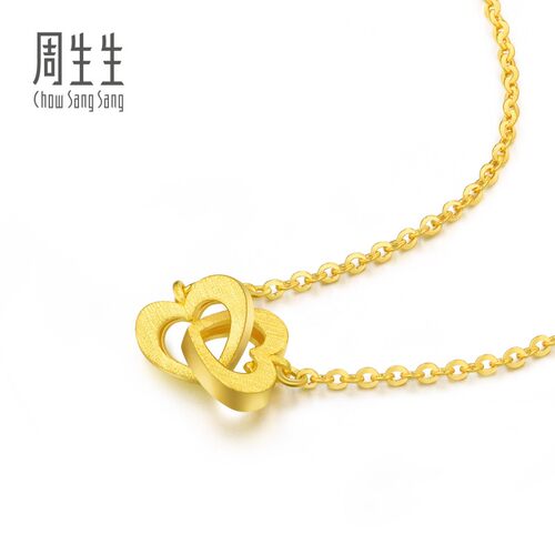 母亲节礼物周生生心心相系黄金项链黄金足金颈链女92993N计价 - 图3