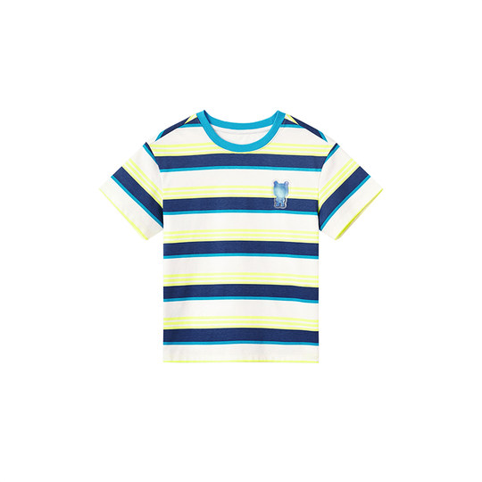 英氏亲子装儿童t恤夏季薄款休闲运动男童女童2024新款夏装短袖