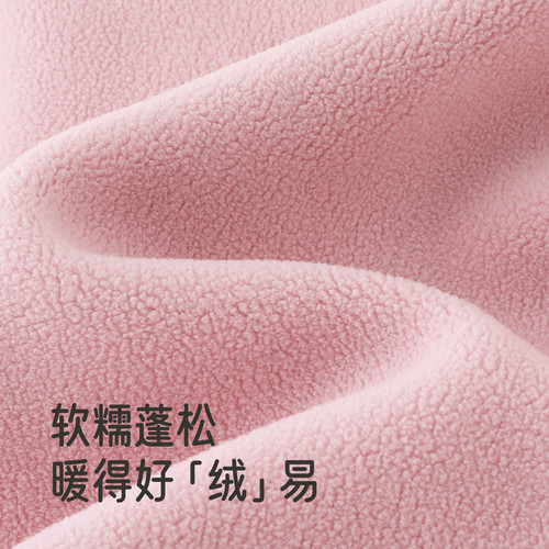 英氏儿童外套女童秋冬加厚保暖夹克防寒摇粒绒休闲户外百搭新款 - 图0