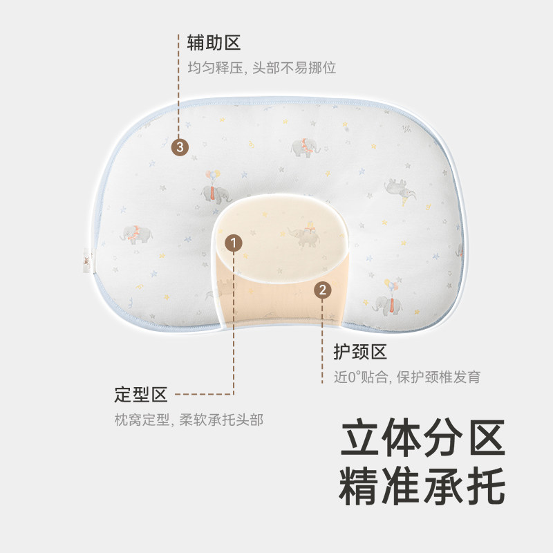 【商场同款】英氏婴儿枕头柔软安抚宝宝枕头初生0到6月儿童枕头,淘宝优惠券,粉丝福利购,淘宝优惠卷