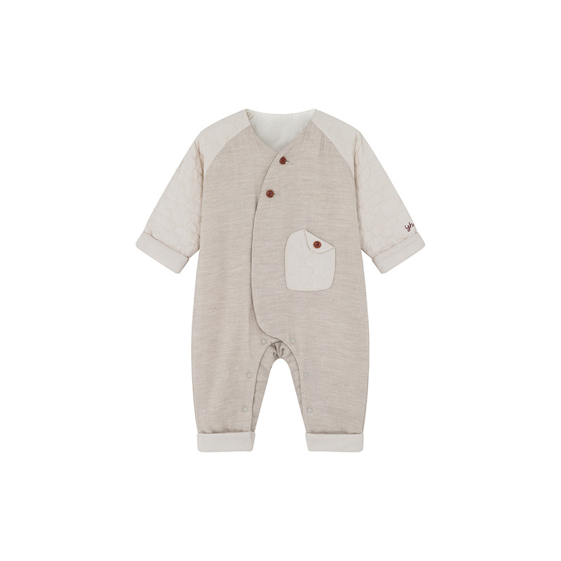 【高定系列】英氏儿童家居服连体衣秋冬保暖夹棉抑菌婴儿爬服新款,淘宝优惠券,粉丝福利购,淘宝优惠卷