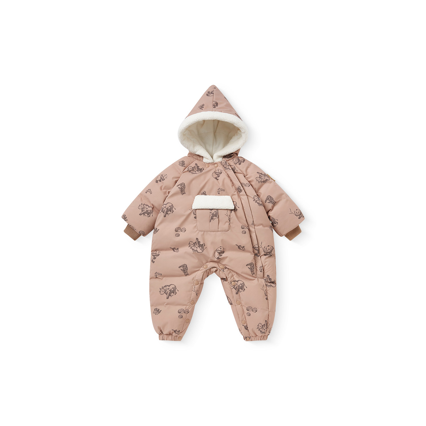 【商场同款】英氏婴儿连帽哈衣羽绒连体衣长袖冬季宝宝加绒保暖,淘宝优惠券,粉丝福利购,淘宝优惠卷