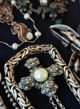 中古925银项链西洋着孤品手作