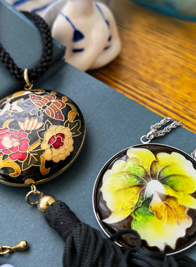 中古vintage复古琉璃项链