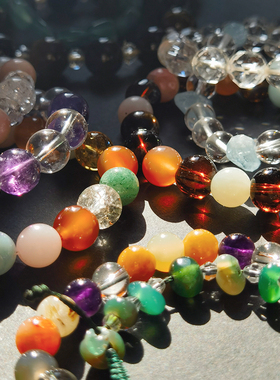 男女款水晶玛瑙中古原创设计手串