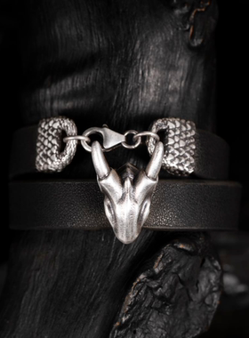 白木黑冰925银男女颈链