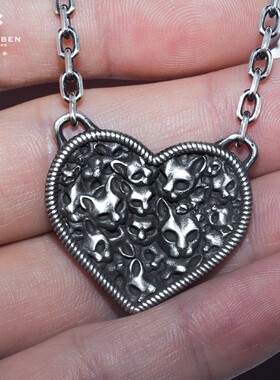 白木黑冰原创乐园手工银饰吊坠