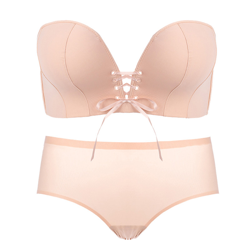 夏季肩带内衣套装聚拢防滑隐形文胸 语琦文胸