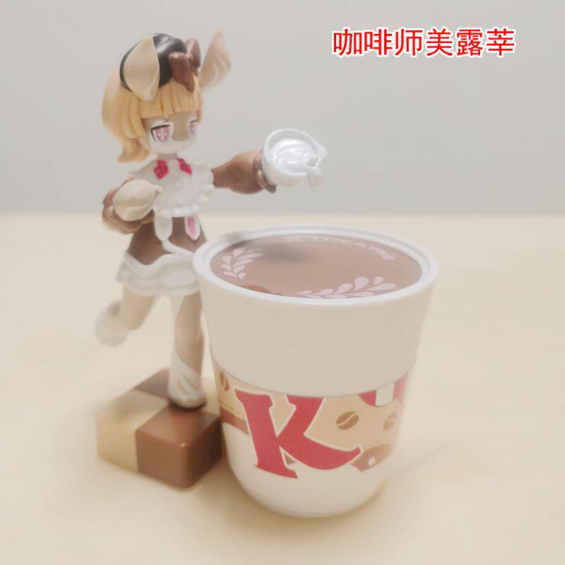 正版2024肯德基美露莘原神KFC联名玩具咖啡师配送员蛋挞甜品摆件