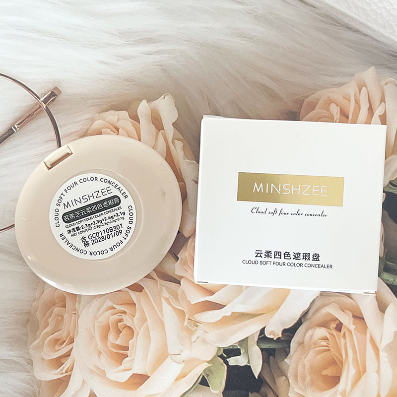 MINSHZEE茗希芝云柔四色遮瑕膏气垫粉底液遮瑕盘持久不卡自然肤色,淘宝优惠券,粉丝福利购,淘宝优惠卷