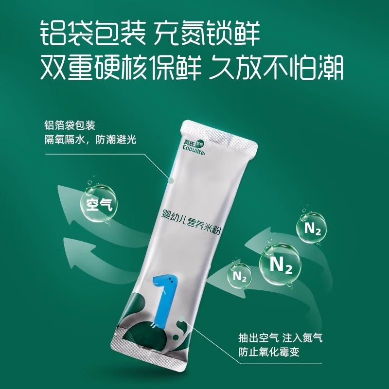 英氏米粉婴幼儿辅食高铁营养米粉钙铁锌米糊盒装独立小袋便携带 - 图0