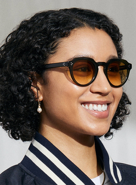 椭圆形复古板材墨镜男女款太阳镜