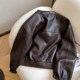 Cool and sassy style loose short leather jacket for women autumn new style