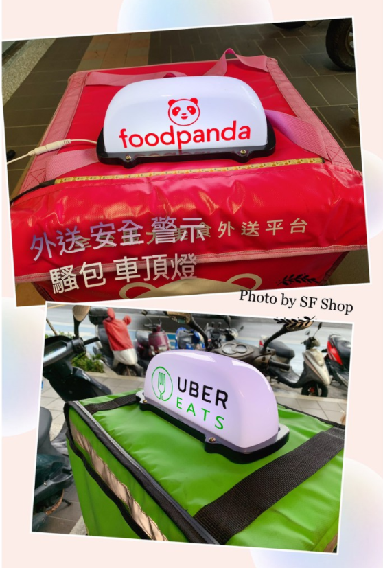 汽车电动车改装foodpanda, grab搭车方便外卖车灯ubereats车顶灯-图2