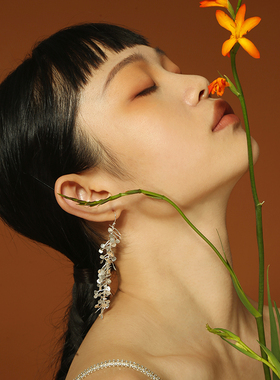 原创设计师长耳环首饰