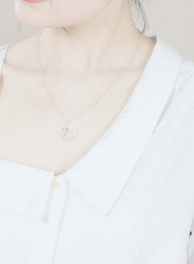 NISHINE/倪上设计原创设计师首饰 风荷系列窗格项链银饰简约时尚