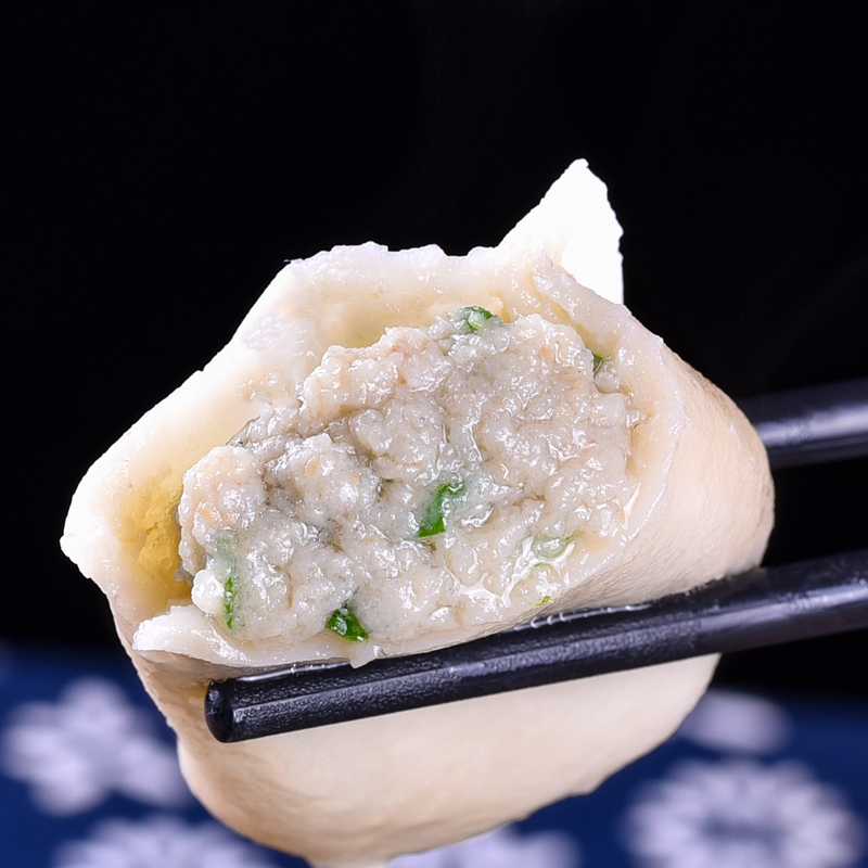 山东胶东威海纯手工鲅鱼馅饺子虾仁/墨鱼/海胆海鲜速冻水饺蒸煎饺 - 图3