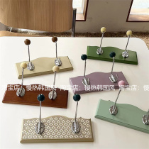 Slow Heat Korea Wind Ins Wall-mounted Clog Hook to decorate Minjuku Coffee Clothing Store Medieval Solid Wood Hanger