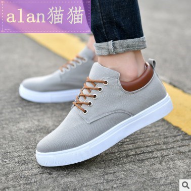 korean Breathable men's casual canvas sport shoes sneakers - 图2