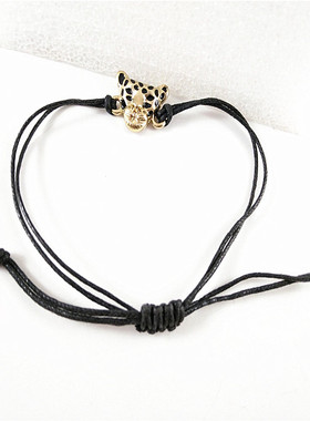 滴油豹子头十字架花朵百搭手链