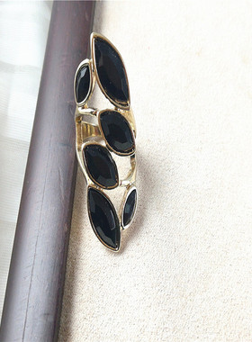 夸张金色镂空街拍饰品戒指