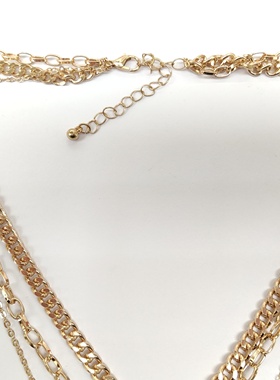 气质简约多层项链锁骨链欧美时尚百搭学生女个性金属树脂钻潮搭05