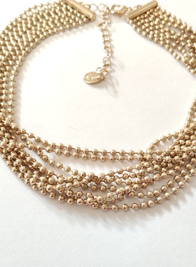 气质多层金属链条项链锁骨链欧美时尚百搭学生女项饰颈链短款g29