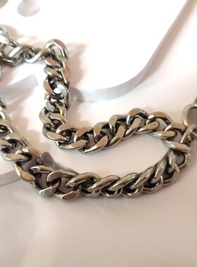做旧款链条手链时尚百搭时髦男女通用腕饰可做挂件沉甸双层金属61
