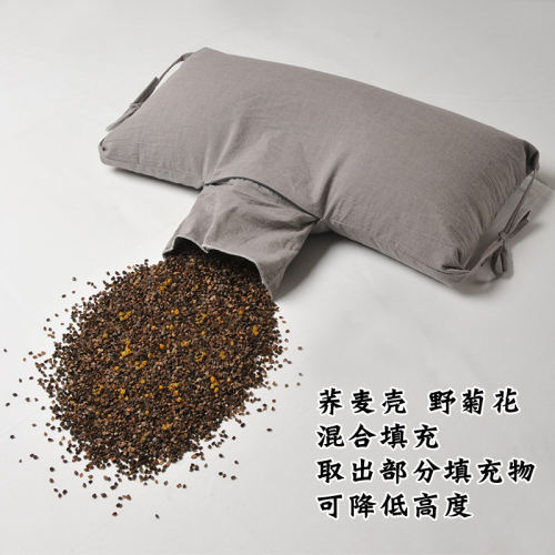 荞麦枕头纯棉成人荞麦皮颈椎枕芯单人高枕硬枕方枕头睡眠圆柱抱枕 - 图3