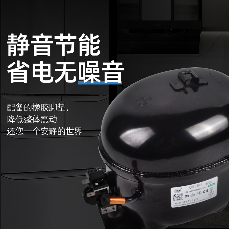 万胜压缩机全新R134R600冰箱冰柜冷柜压缩机QD52H65Y压缩机启动器 - 图0