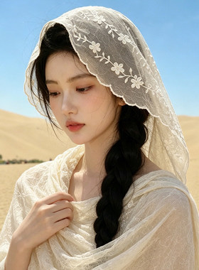 民族风大西北旅游披肩女外搭2026夏季新款防晒大丝巾薄款沙漠头巾