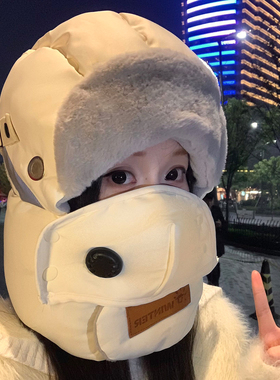 护目镜雷锋帽女士冬季户外骑车