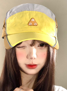 撞色拼接轻薄速干棒球帽女夏户外