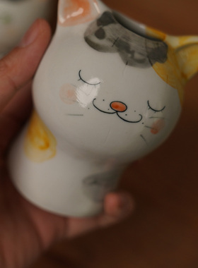 可爱童趣陶瓷桌面家居花瓶摆件