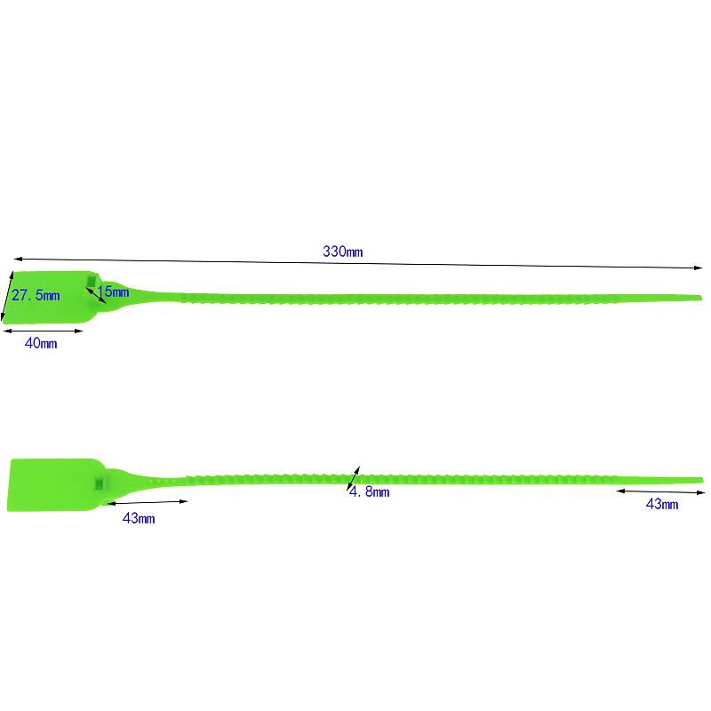 100条一次性塑料封条标签扎带防调包卡扣抽紧货柜银行运输吊牌331 - 图3