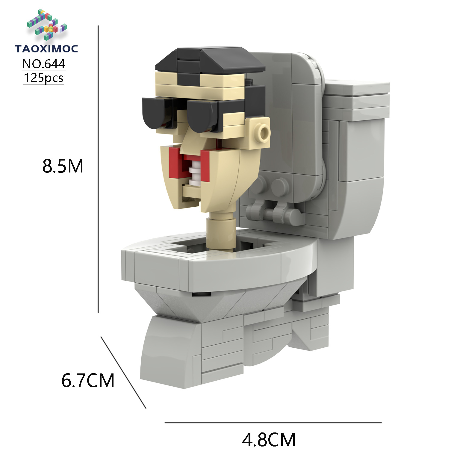 跨境马桶人VS监控人积木玩具Skibidi toilet泰坦监控王电视人摆件