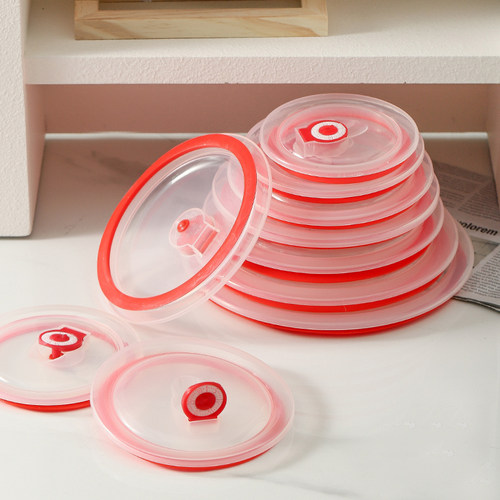 食品级加厚保鲜碗塑料盖子圆形通用饭盒密封硅胶盖微波炉加热配件 - 图0