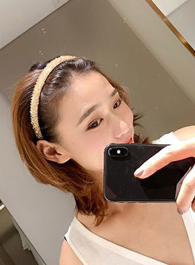 精美仿水晶串珠发箍闪亮水钻头箍淑女发卡头扣头绔头枯夏季细发卡