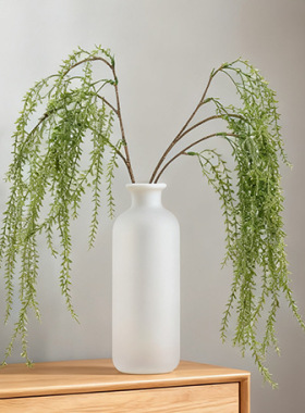 新仿真绿植吊米情人泪龙须草绿色婚庆礼堂插花背景墙装饰仿真植物