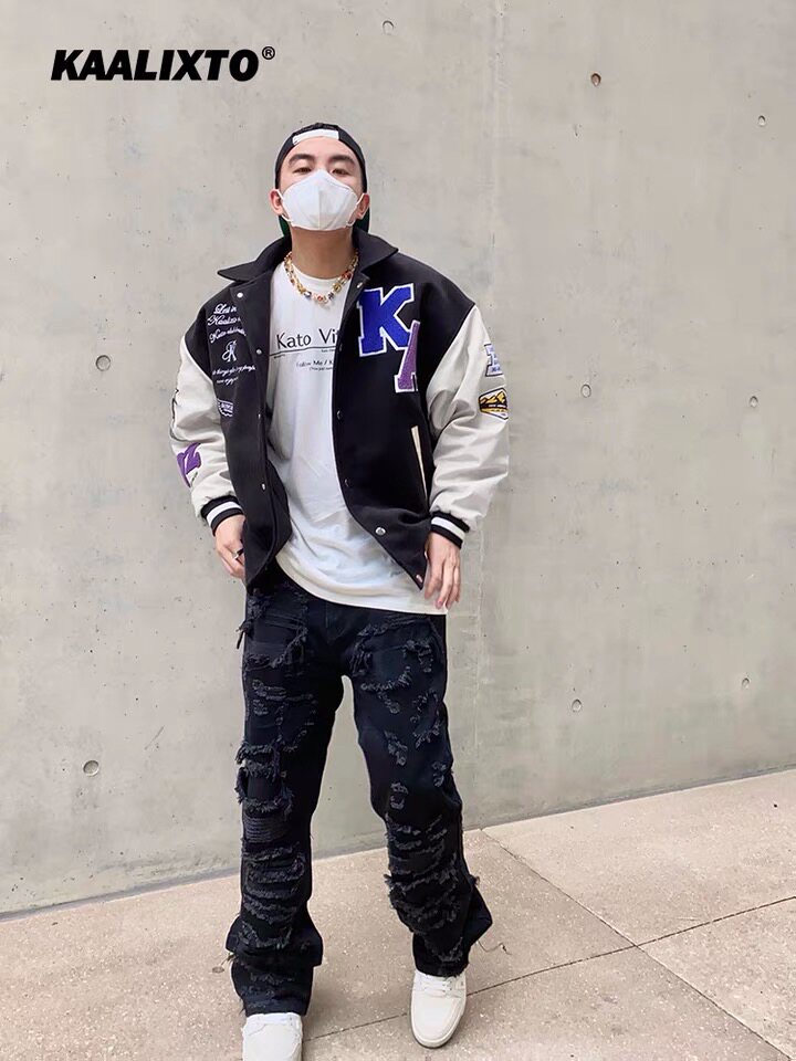 Kaalixto星星棒球服男21年秋季情侣新款宽松舒适街头设计感 搜又搜 Www Soyouso Com