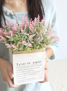 薰衣草塑料花户外插花装饰