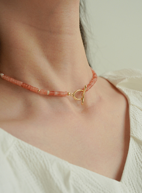 串珠粉色少女心项链叠戴百搭