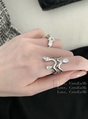 女镀白金甜美开口可调节